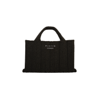 PLEATSMAMA Poodle Oversized Tote Bag Charcoal