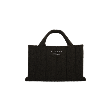 PLEATSMAMA Poodle Oversized Tote Bag Charcoal