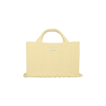 PLEATSMAMA Poodle Oversized Tote Bag Ivory