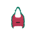 PLEATSMAMA Ruffle Mini Tote Bag Pink Green