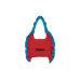PLEATSMAMA Ruffle Mini Tote Bag Red Blue