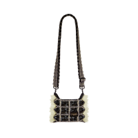 PLEATSMAMA Tweed Mini Sacoche Bag Lime